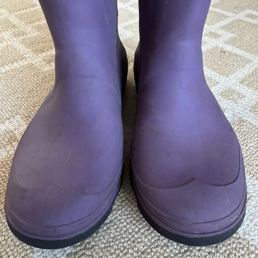 Kamik Kids Waterproof Rubber Rain Boots Buckle Winter Outdoor Purple Size 4